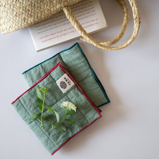 UKIHA ハンカチ ハーフ ２枚セット (Sage)