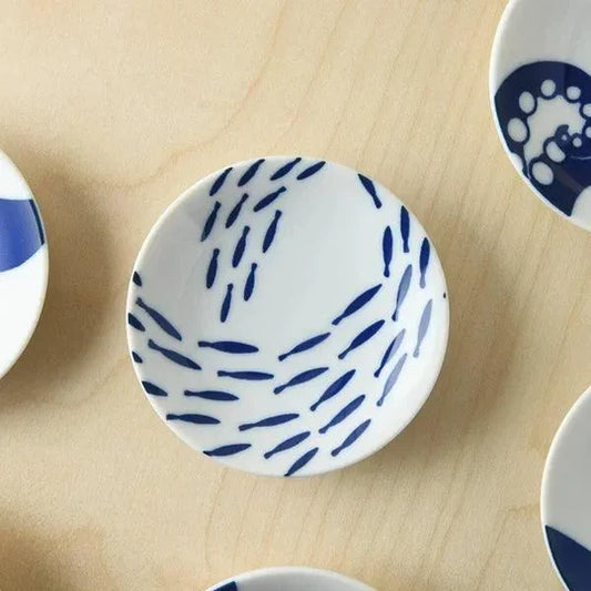 Chotto｜動物醬料碟 - 魚群 日本美濃燒(9.3cm)